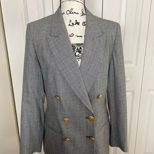 Gray Double-Breasted Women's Blazer Sz 10 Pendleton